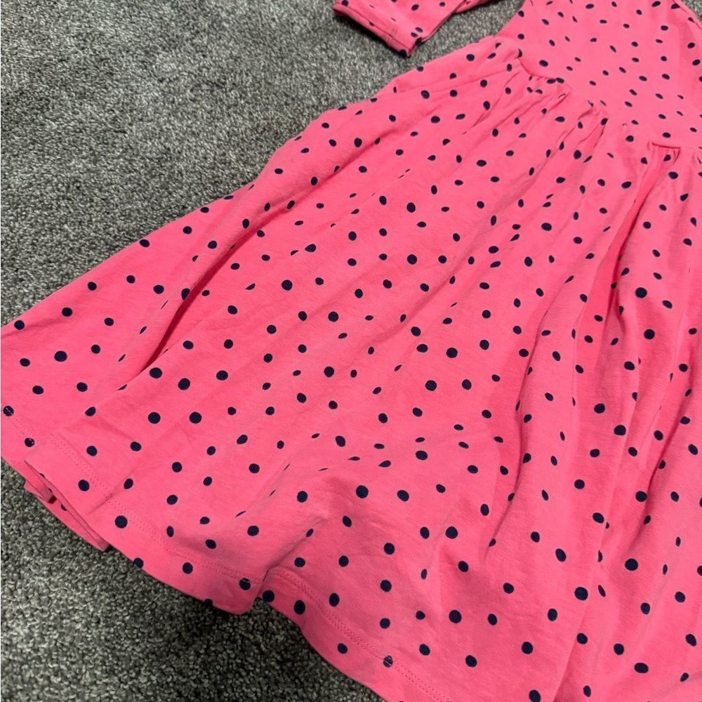 Hanna Andersson Watermelon Pink Polka Dot Dress Sz 130cm - Picture 4 of 4